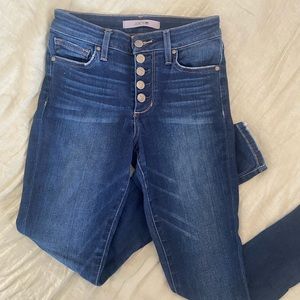 Joe’s Jeans exposed button up waist, skinny